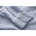 Blue Stripes Slim Fit Camas de mangas largas para hombres